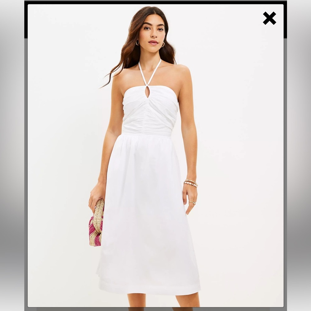 Like-new White Midi Dress!